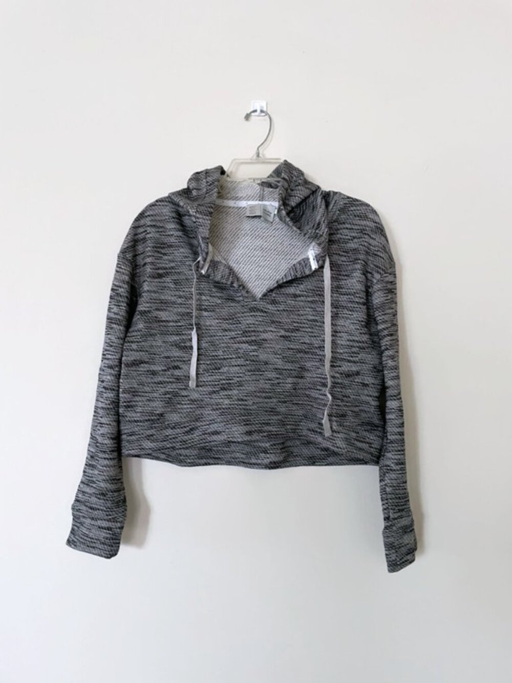 Monday to Sunday Long sleeve crop top sweater, Tie neck hoodie โฑ๏ธ